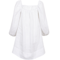 Alma Linen Dress - White