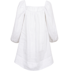 Alma Linen Dress - White