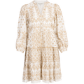Clary Dress Short W Embrodery - Gold