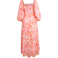 Ilona Long Dress Rayon-Silk - Pink