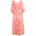 Ilona Long Dress Rayon-Silk - Pink