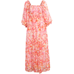 Ilona Long Dress Rayon-Silk - Pink