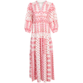 Clary Maxi Dress Embrodery - Pink