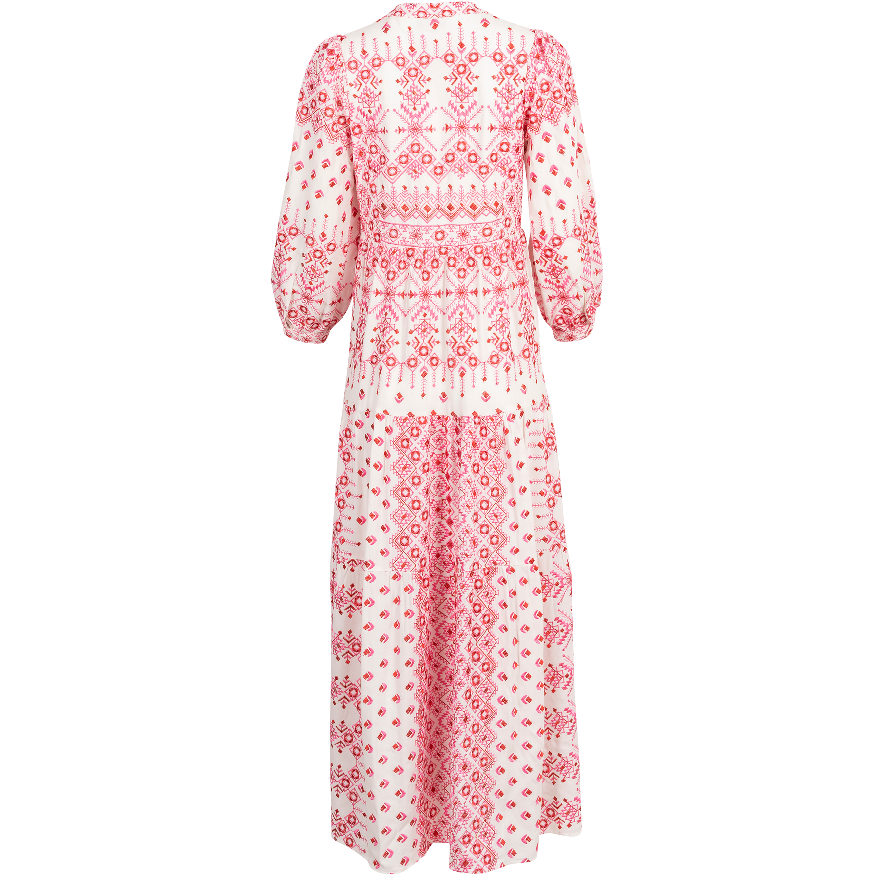 Clary Maxi Dress Embrodery - Pink