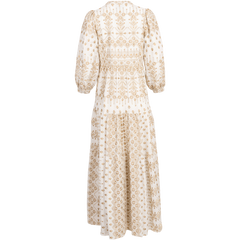 Clary Maxi Dress Embrodery - Gold