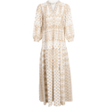 Clary Maxi Dress Embrodery - Gold