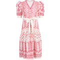 Logan Midi Dress Embrodery - Pink