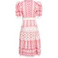Logan Midi Dress Embrodery - Pink