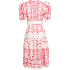 Logan Midi Dress Embrodery - Pink