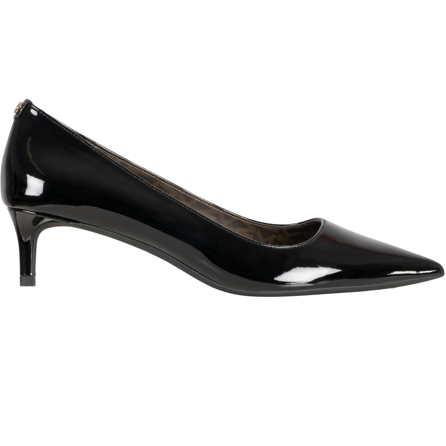 Alina Flex Patent Kitten Pump - Black