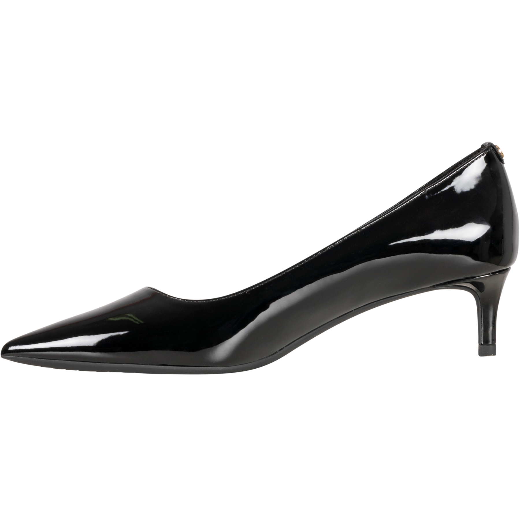 Alina Flex Patent Kitten Pump - Black
