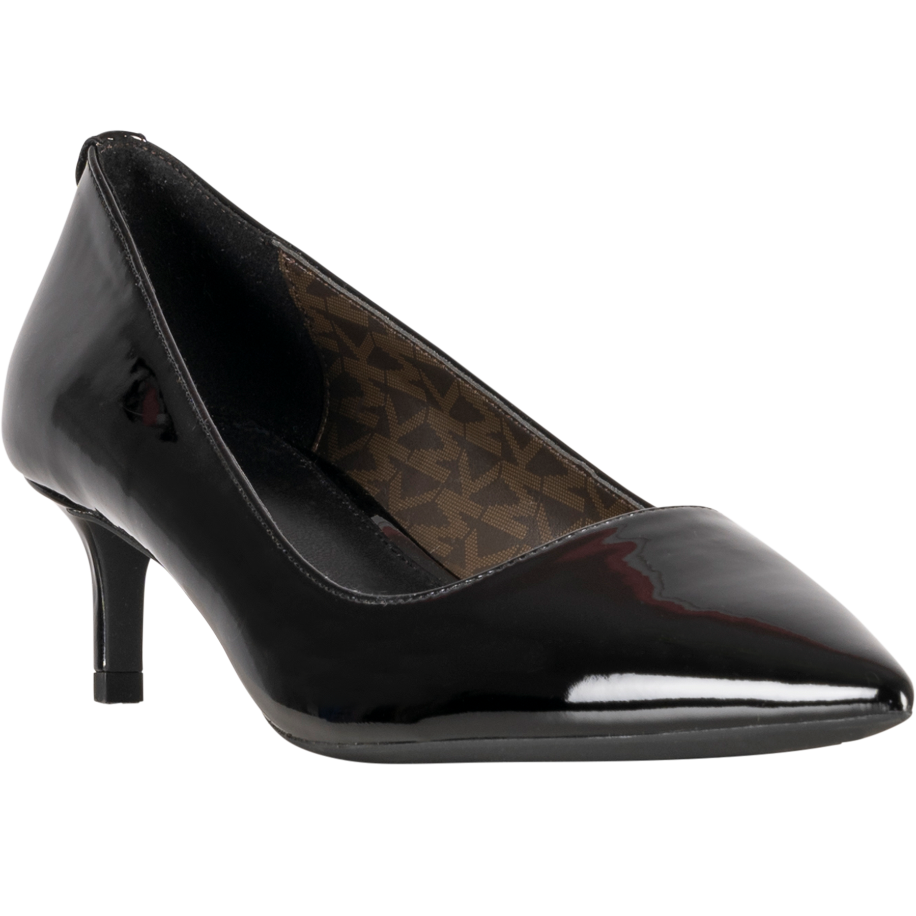 Alina Flex Patent Kitten Pump - Black