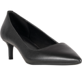 Alina Flex Leather Kitten Pump - Svart