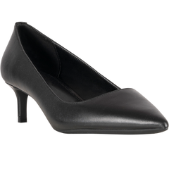 Alina Flex Leather Kitten Pump - Black