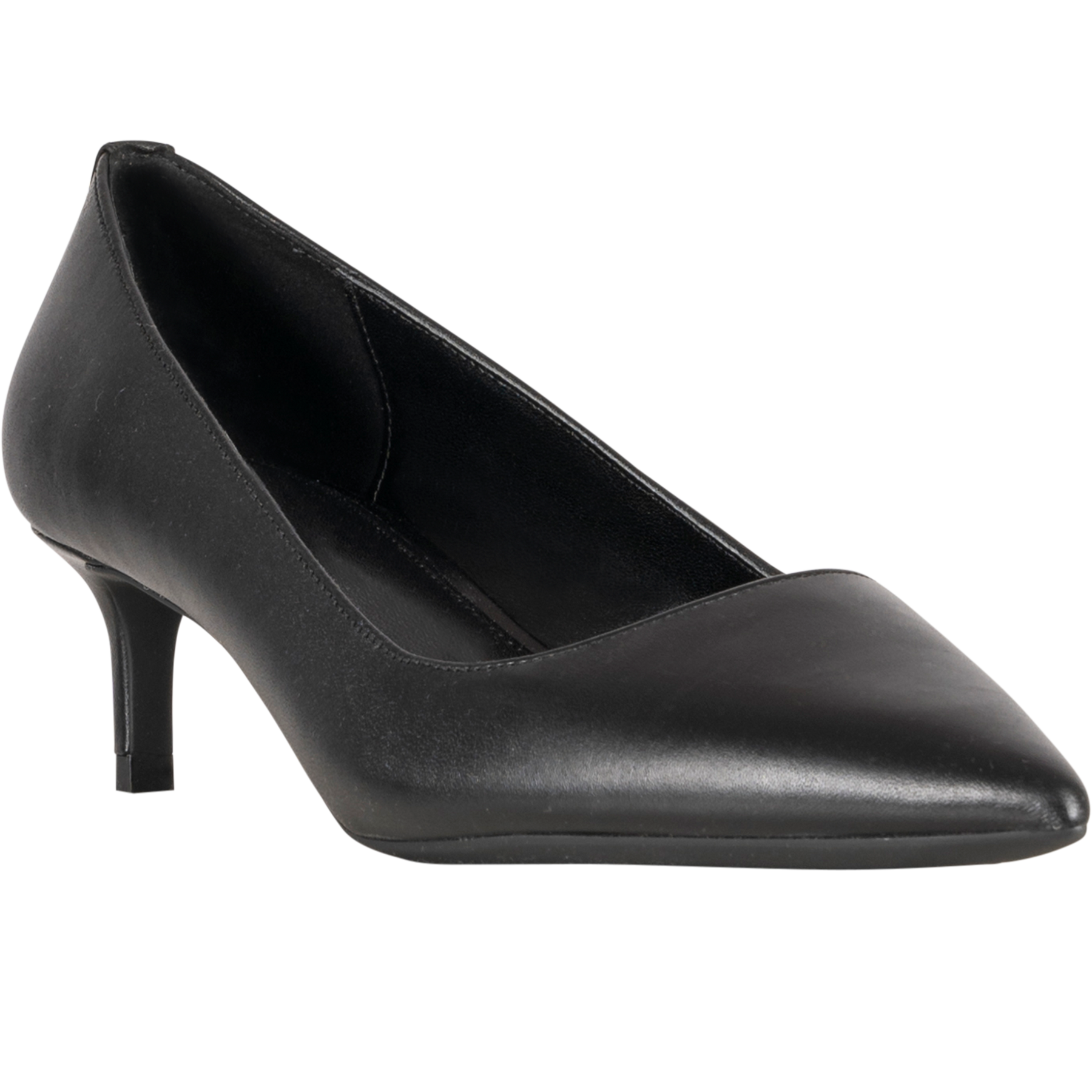 Alina Flex Leather Kitten Pump - Svart