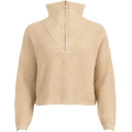 Florie Cotton Zip Knit - Warm Sand