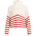 Florie Cotton Zip Knit - Red Stripe