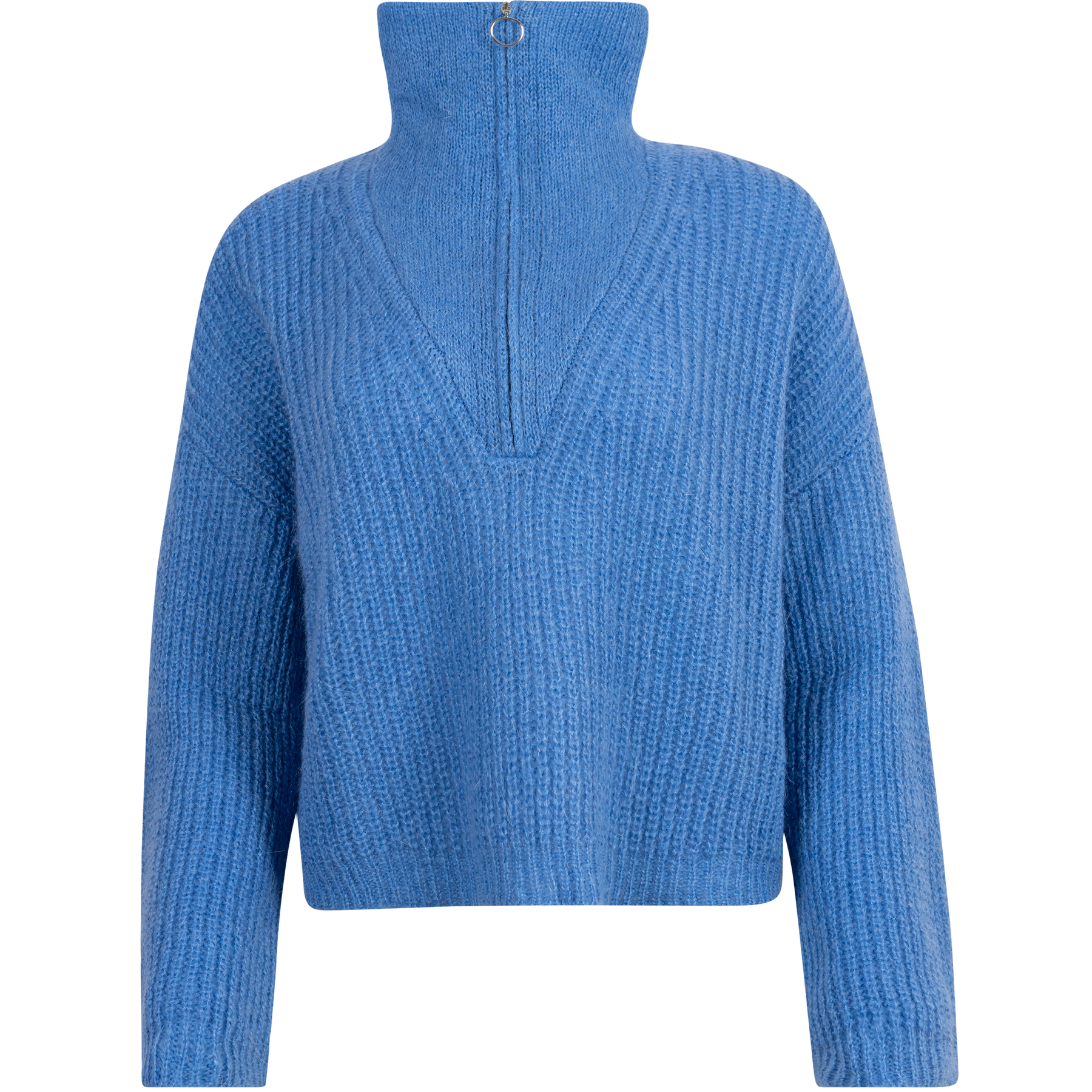 Florie Zip Knit - Azure Blue