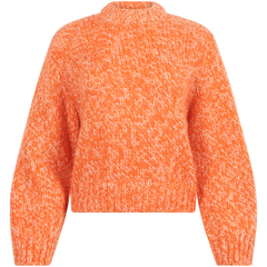Suanne Ls Knit O-Neck - Orangeade
