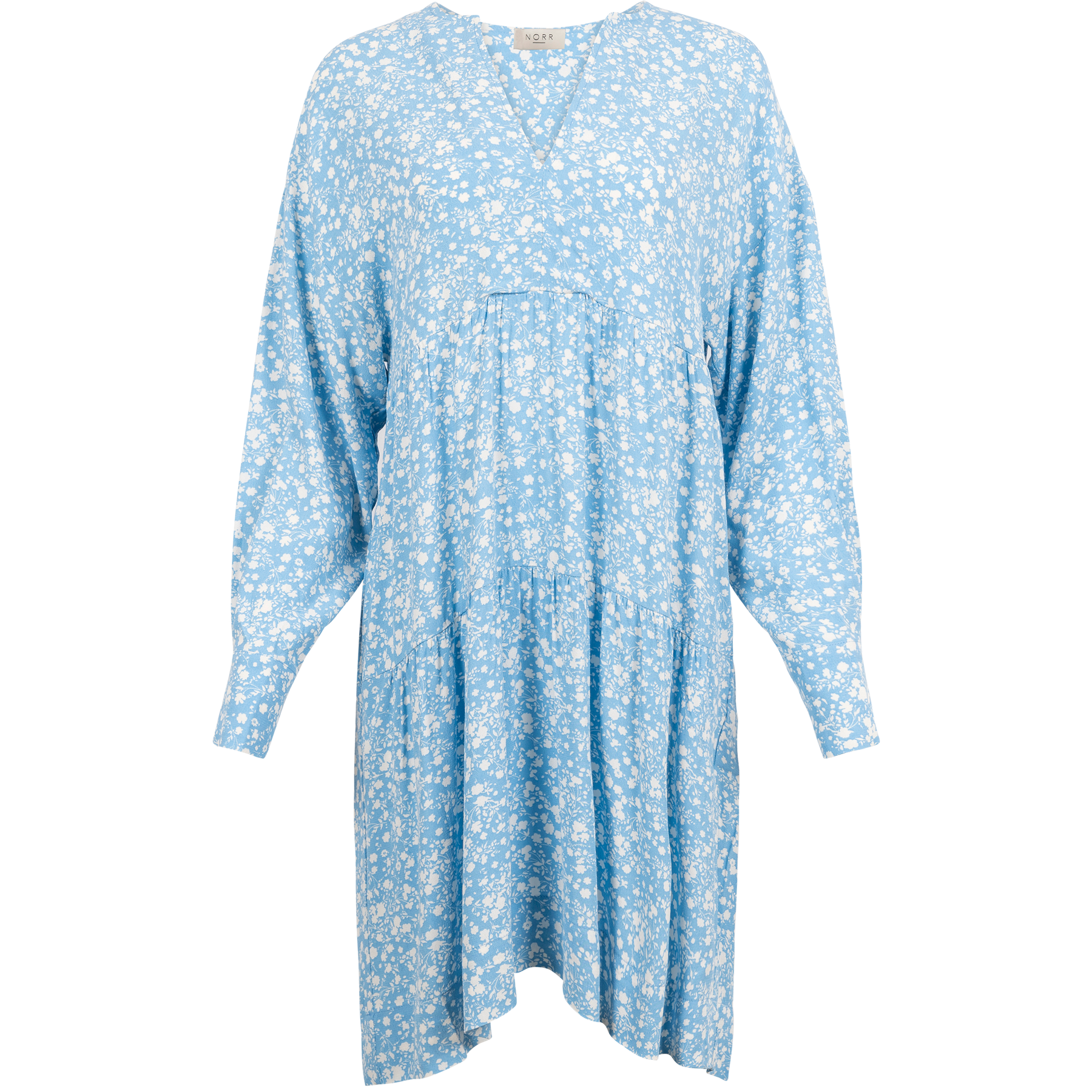 NORR Bomba Short Dress - Blå Blommig Klänning