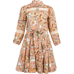 Keana Dress W Belt Linen - Ivory