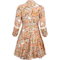 Keana Dress W Belt Linen - Ivory