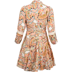 Keana Dress W Belt Linen - Ivory