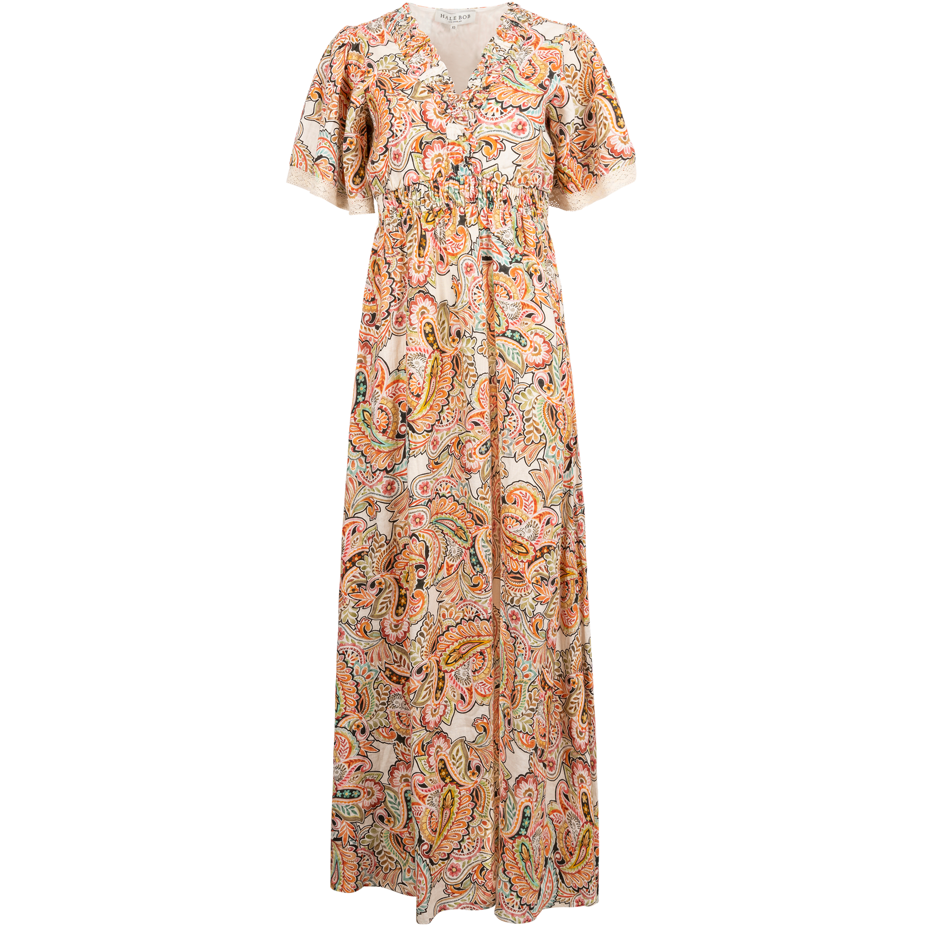 Rhona Long Dress Linen - Ivory