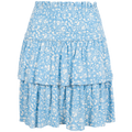 Bomba Smock Skirt - Blue W. White Flower Print