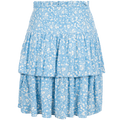 Bomba Smock Skirt - Blue W. White Flower Print
