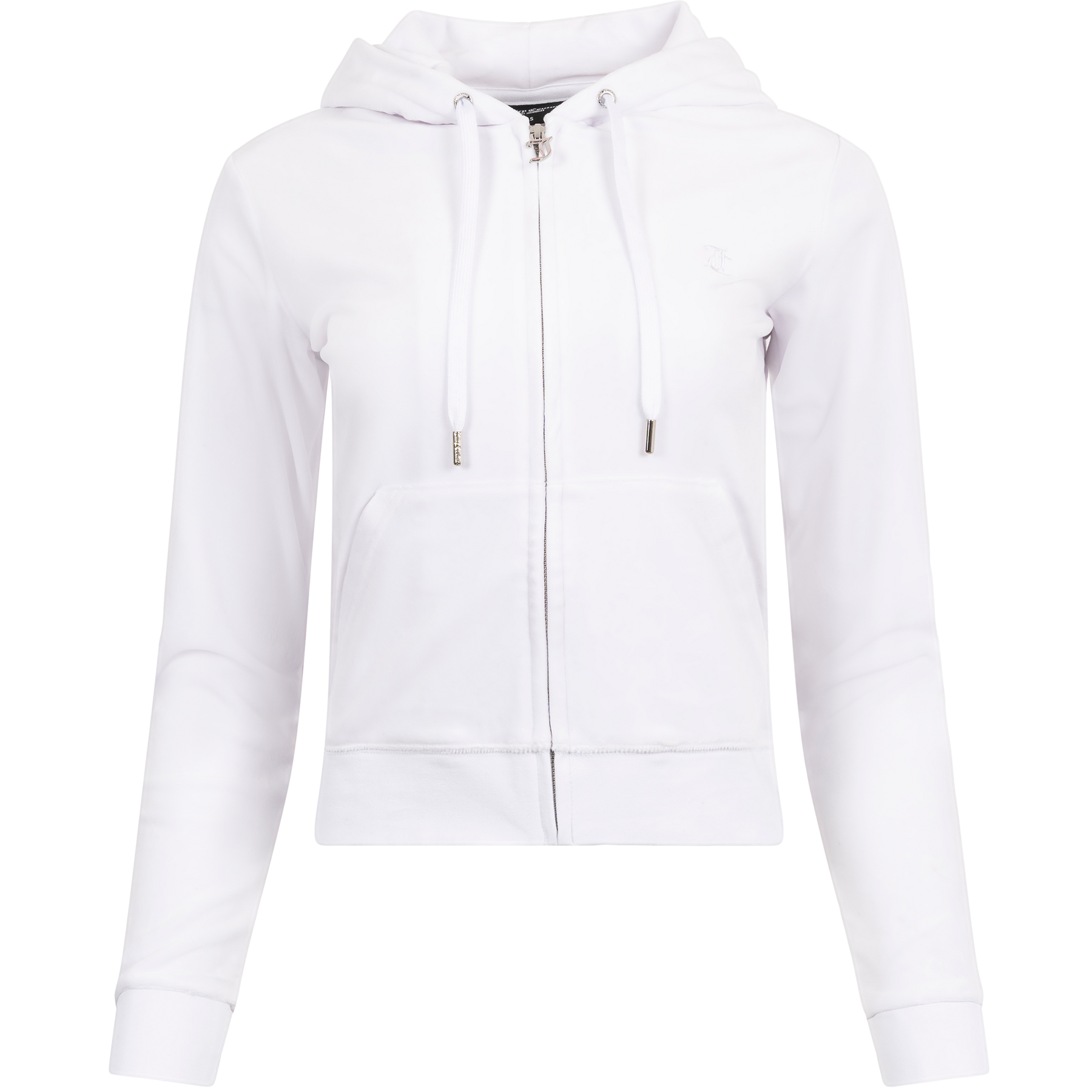 Robertson Classic Velour Zip Hoodie - White