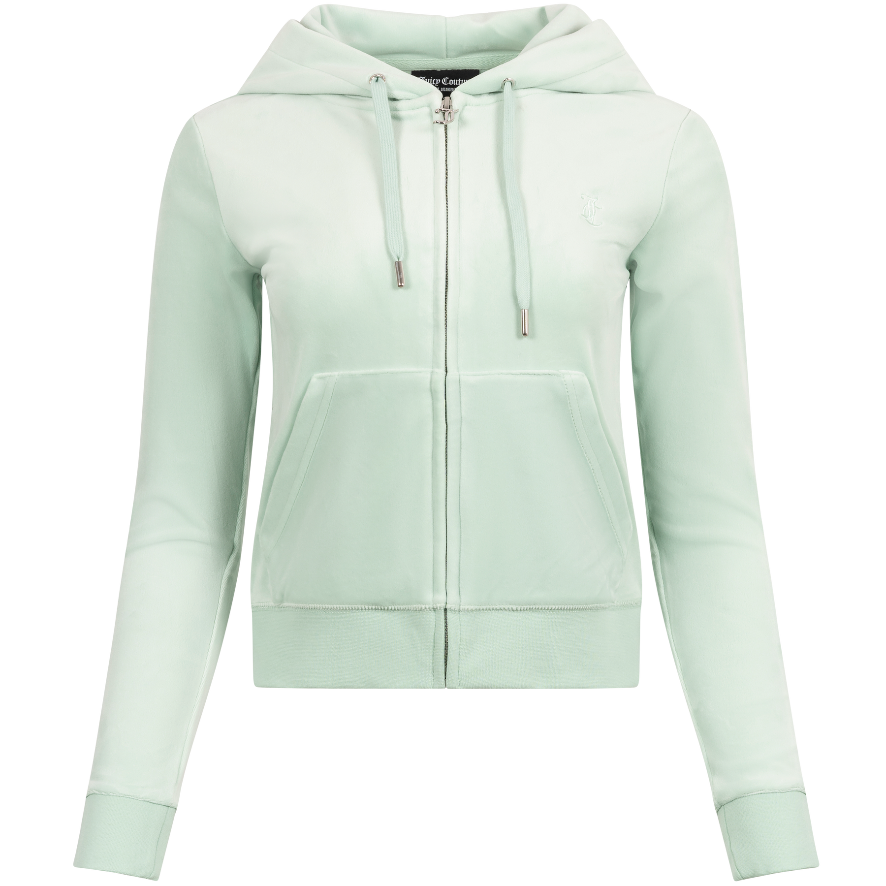 Robertson Classic Velour Zip Hoodie - Grayed Jade