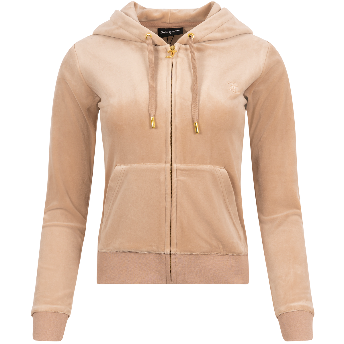 Robertson Classic Velour Zip Hoodie Gold Hw - Caramel