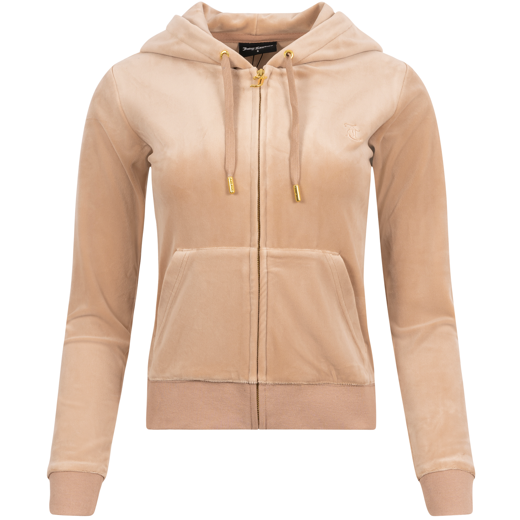 Robertson Classic Velour Zip Hoodie Gold Hw - Caramel