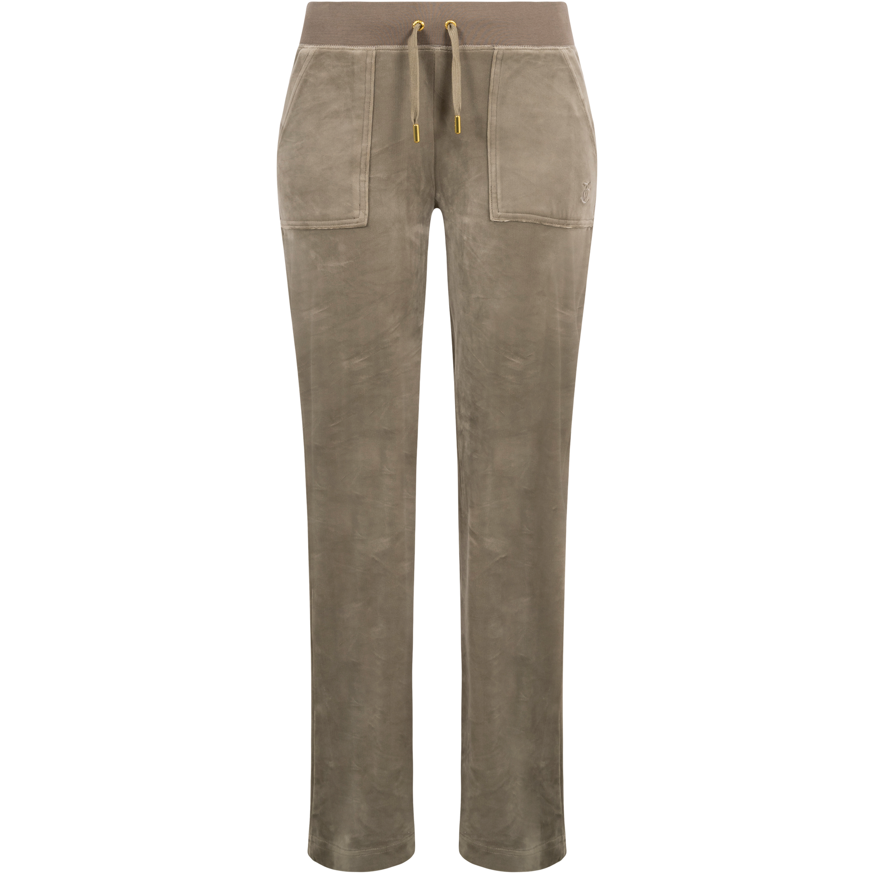 Del Ray Classic Velour Pant Pocket Gold Hw - Vetiver