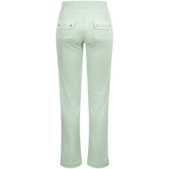 Del Ray Classic Velour Pant Pocket - Grayed Jade