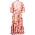 Cotton Slub Midi Dress - Daisy Garden