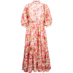 Cotton Slub Midi Dress - Daisy Garden