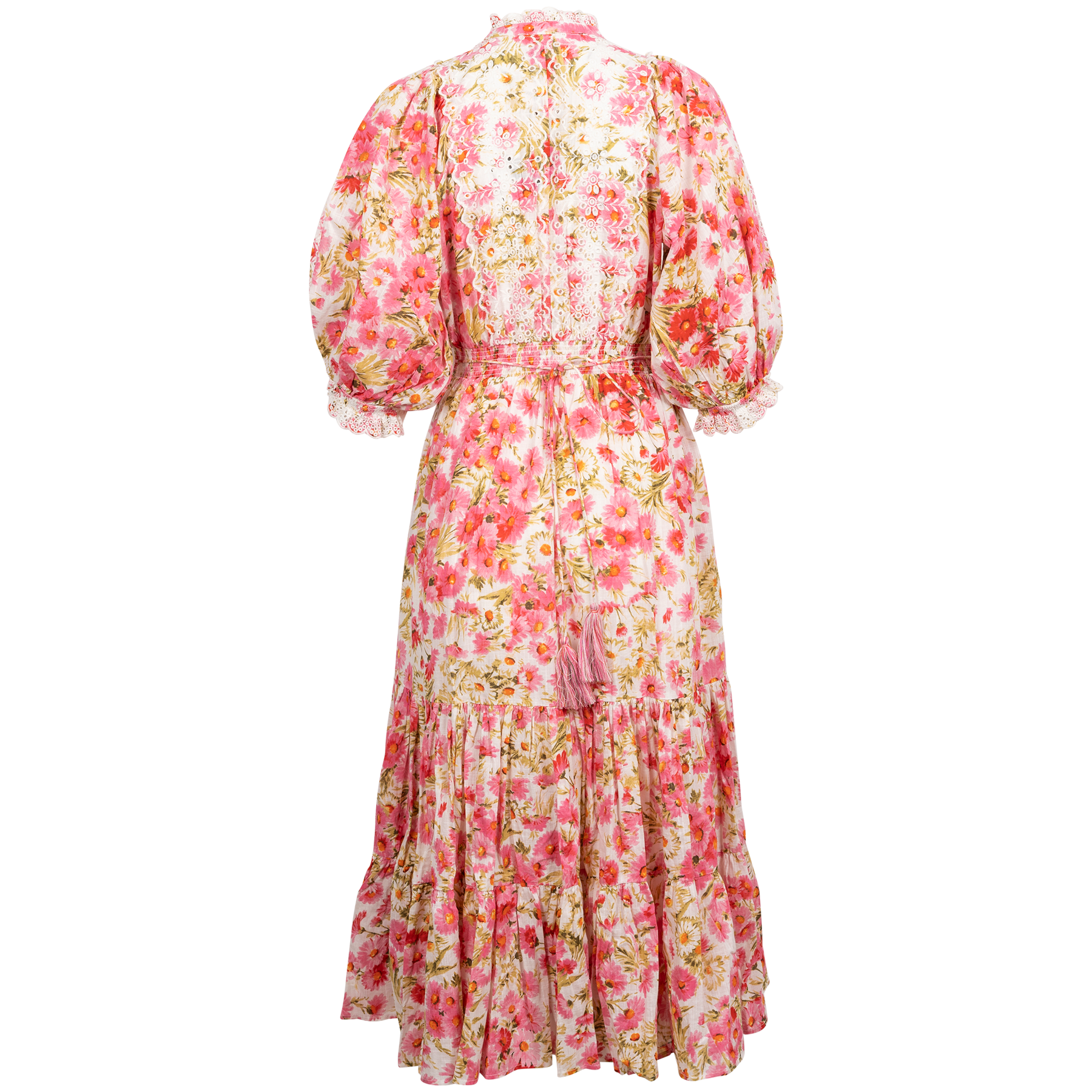Cotton Slub Midi Dress - Daisy Garden