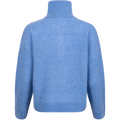 Sia Ls Knit Half Zipper Ex - Ultramarine Melange