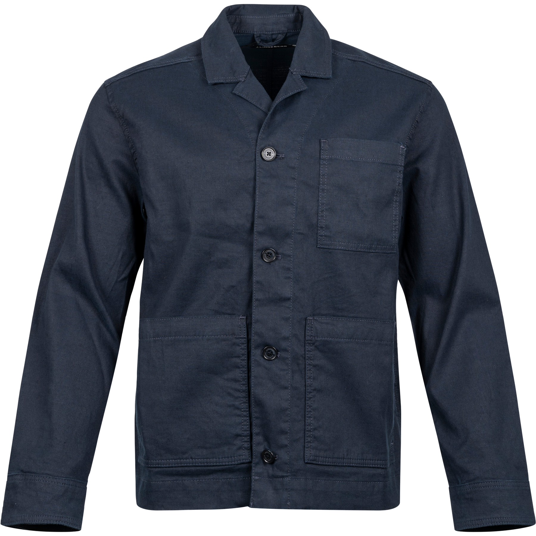 Errol Linen Workwear Overshirt - Jl Navy