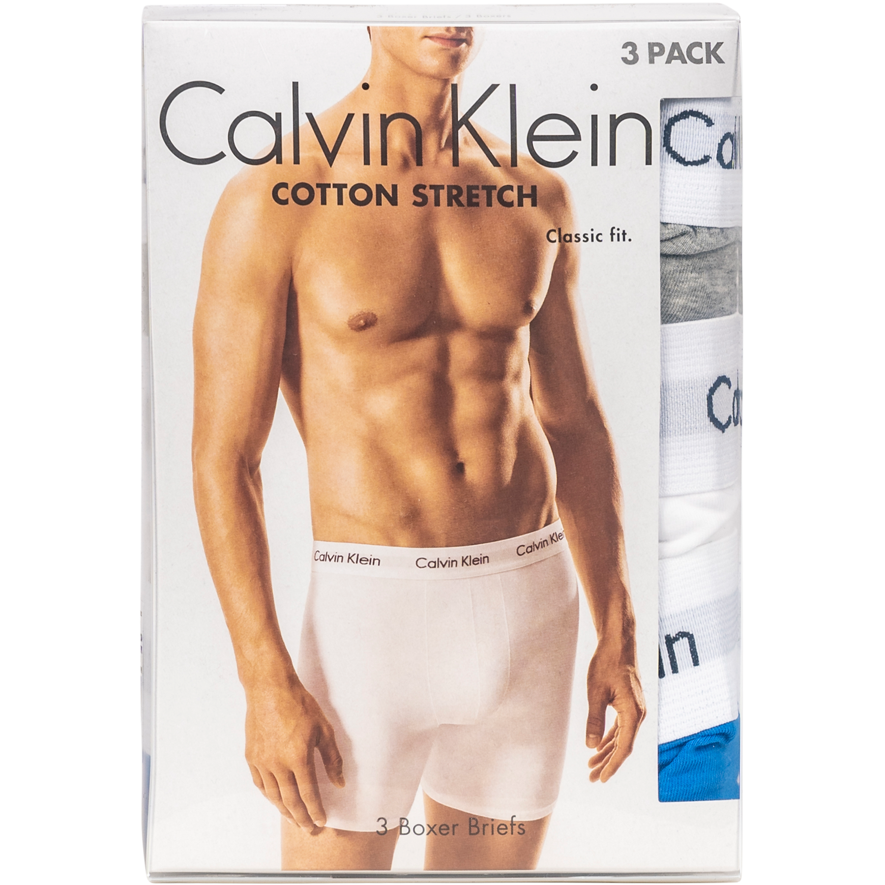 Boxer Brief 3PK - Gry Hthr, Wht, Palace Blue W/ Wh Wb