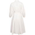 Poplin Bohemian Wide Dress - White