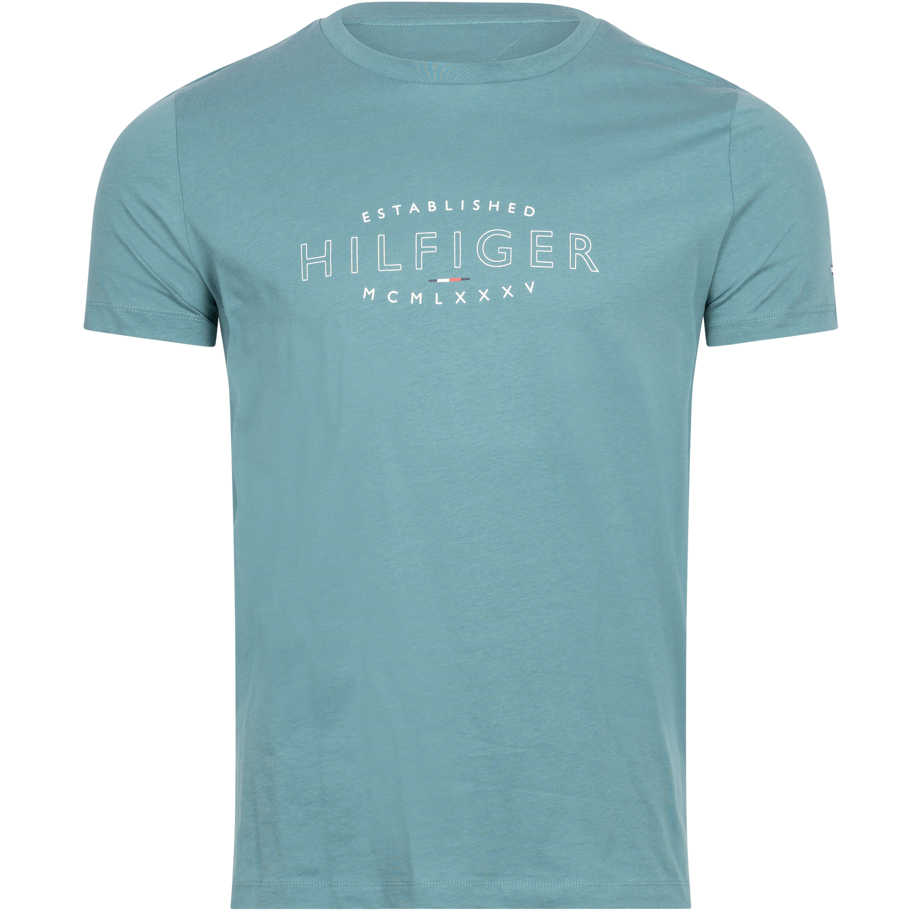 Hilfiger Curve Logo Tee - Frosted Green