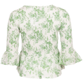 Paola Blouse - Green Flower
