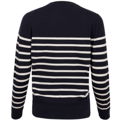Light Cotton Breton C-Neck - Evening Blue