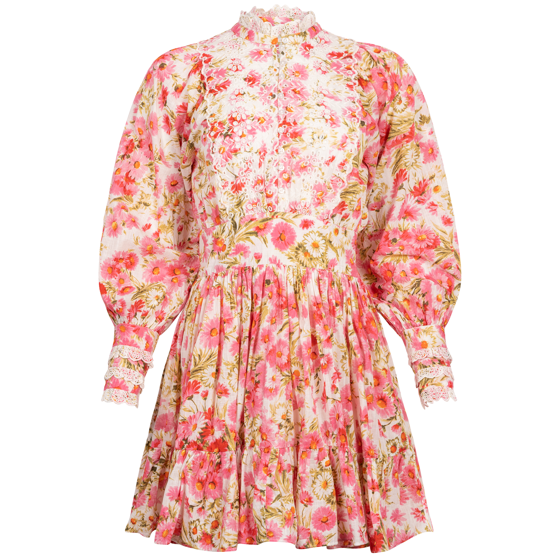 Cotton Slub Mini Dress - Daisy Garden
