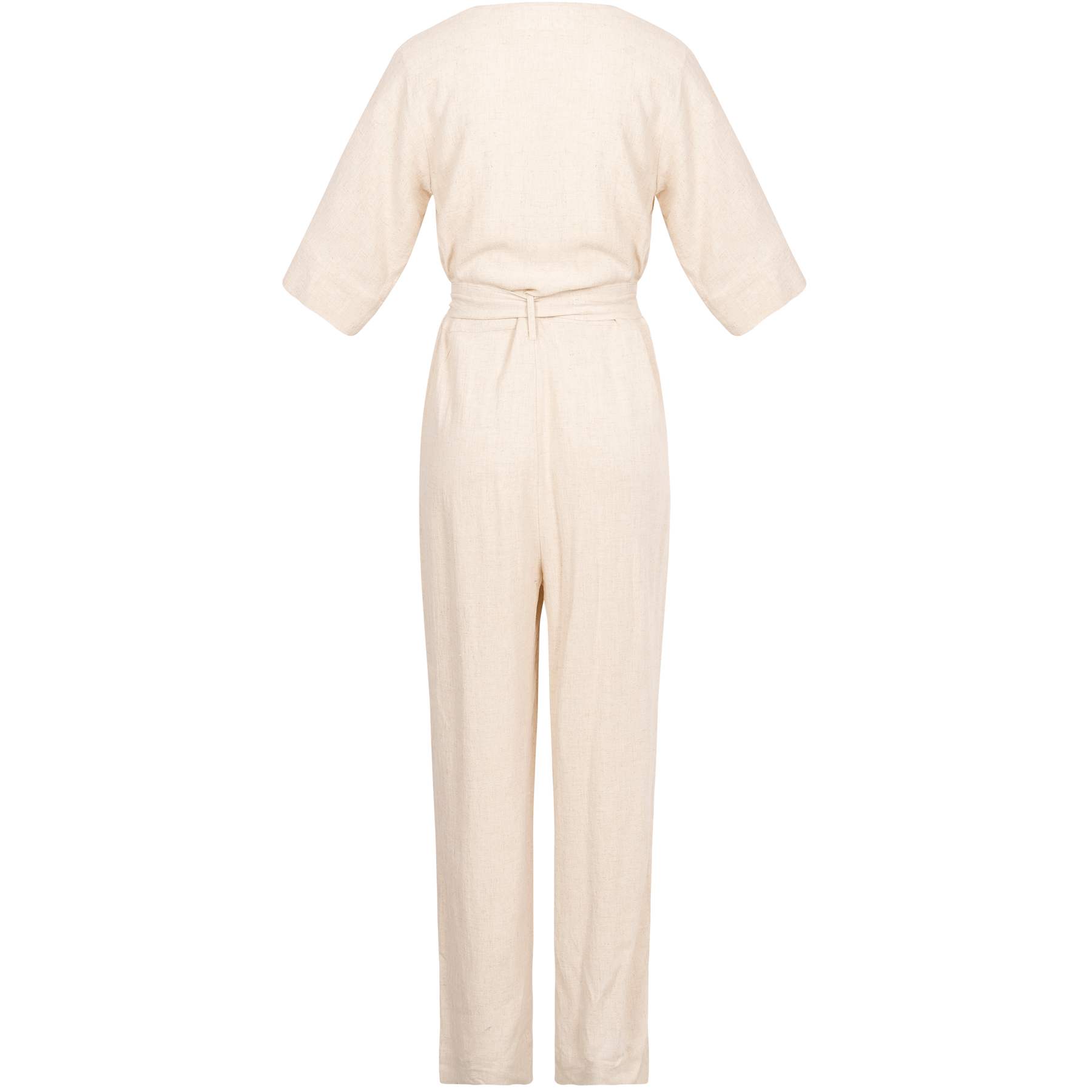 Viva 2/4 Long Linen Jumpsuit - Sandshell