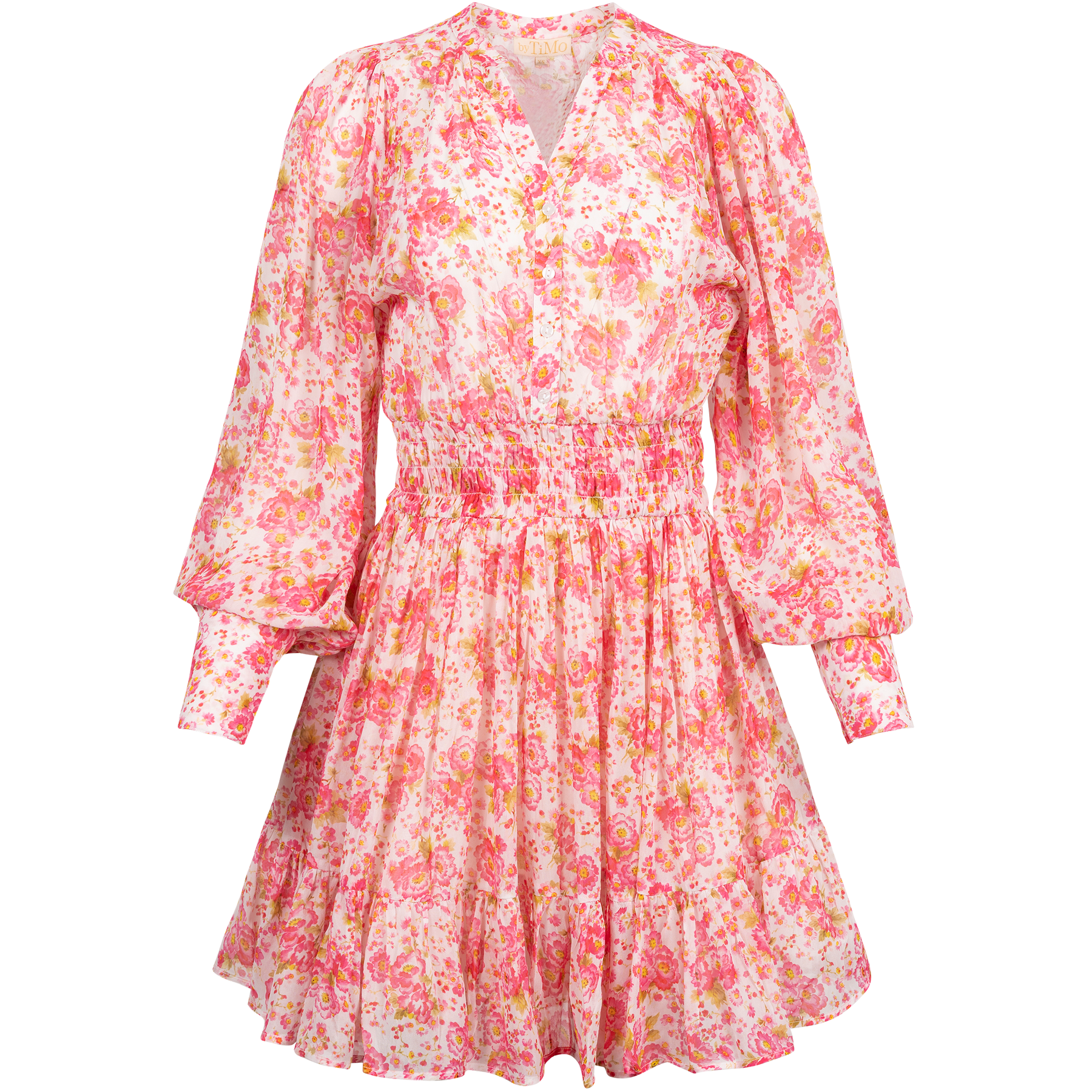 Georgette Mini Dress - Pink Blossom