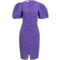 Sandrine Puff Sleeve Dress - Purple